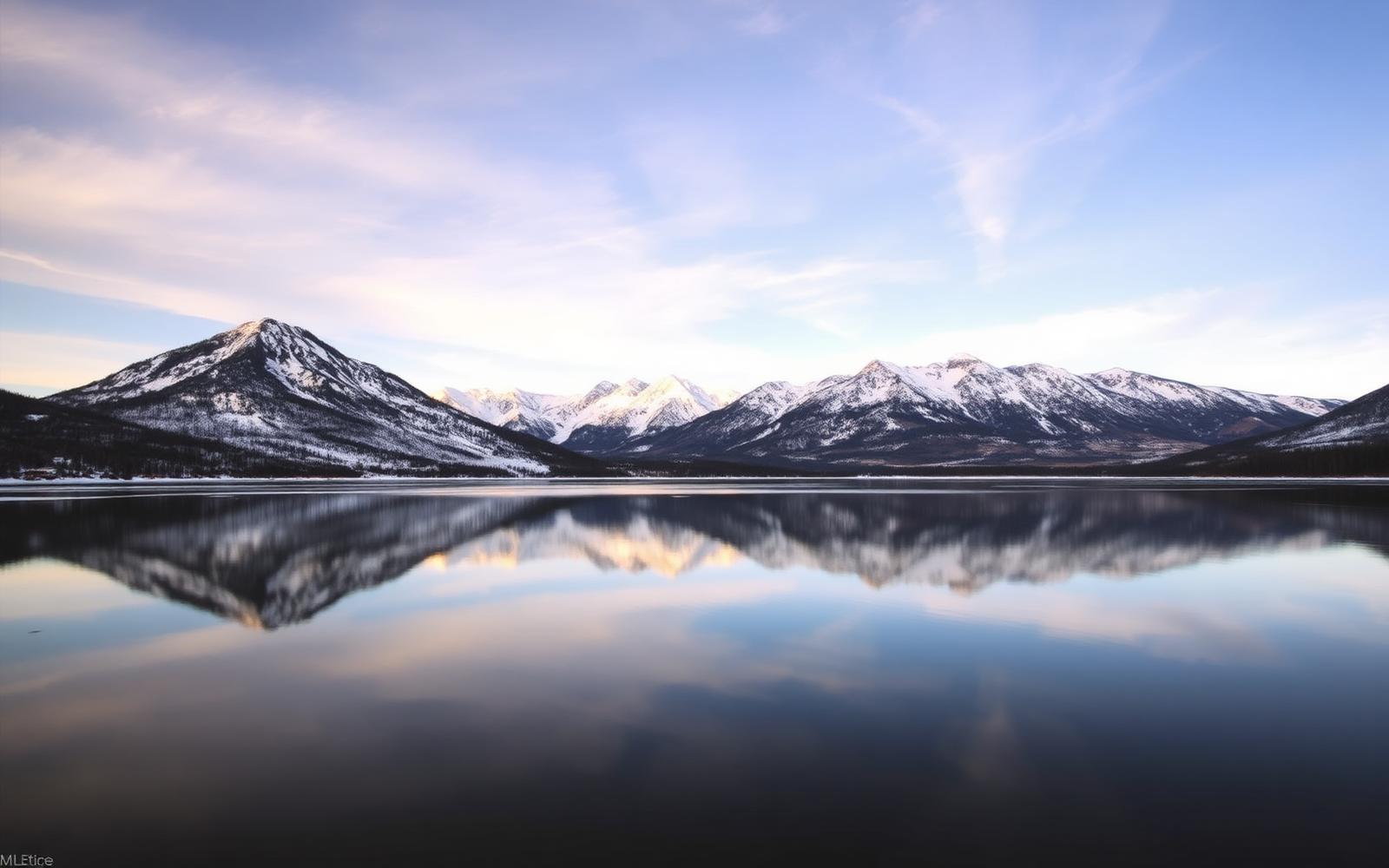 Fine art landscape print of Granby Lake, Colorado in winter
